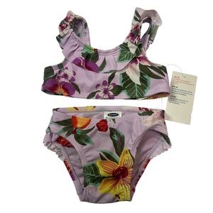 Old Navy Lavender Floral Two-Piece Swim Set
